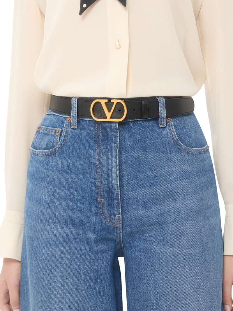 CINTURA VLOGO SIGNATURE IN VITELLO 30 MM