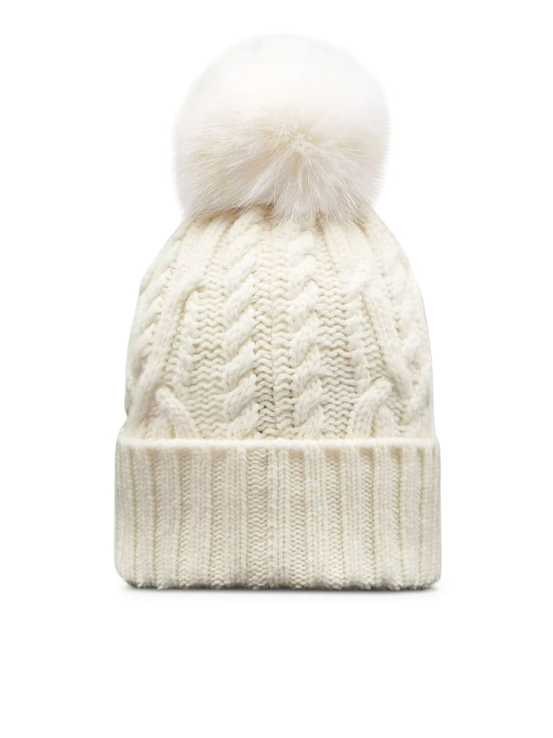 BERRETTO IN MISTO LANA E CASHMERE CON PON PON