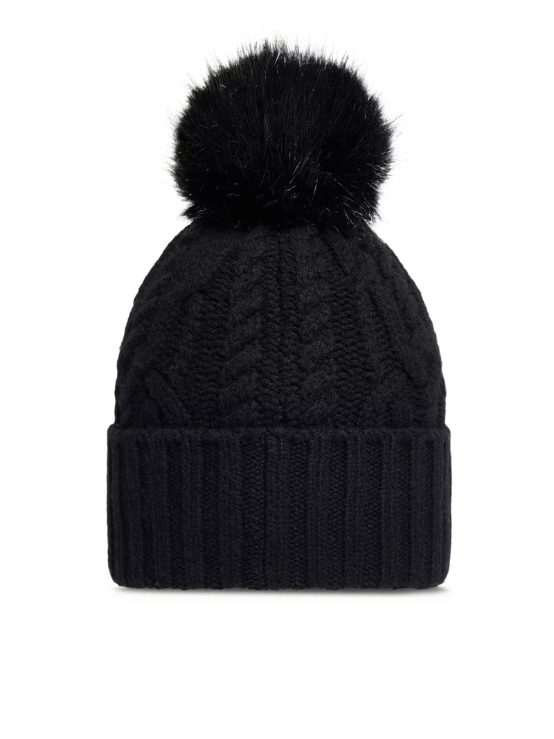 BERRETTO IN MISTO LANA E CASHMERE CON PON PON