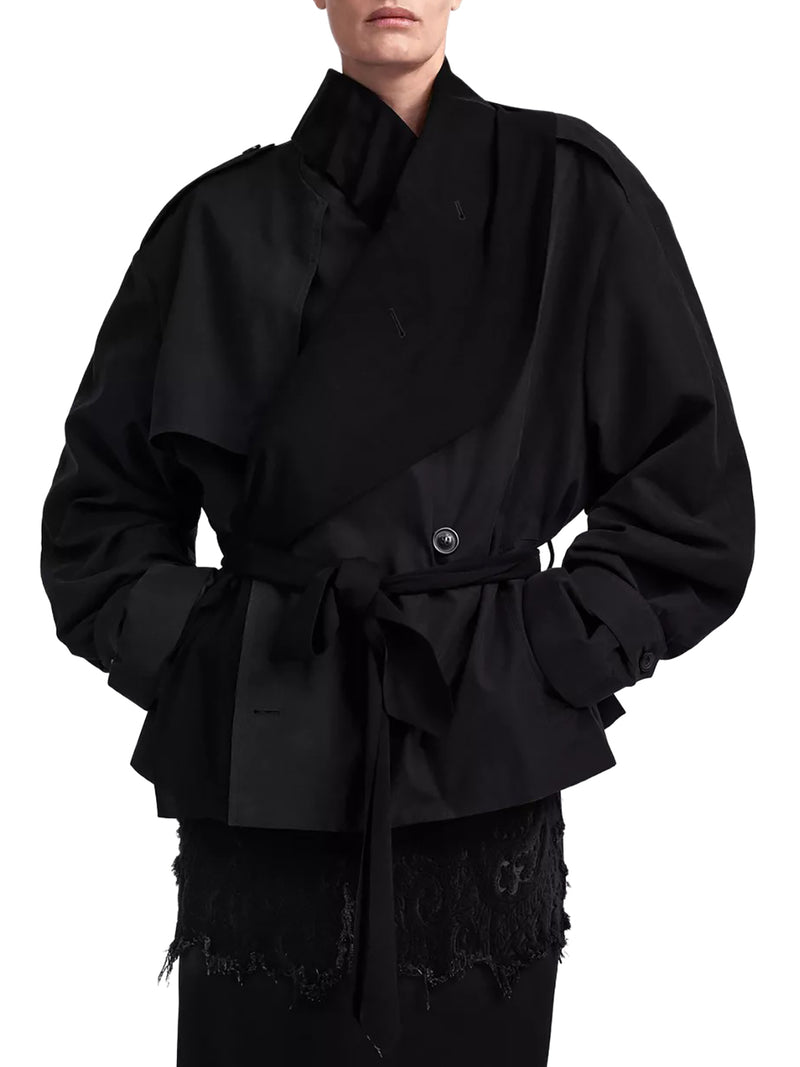 TRENCH CORTO DRAPPEGGIATO