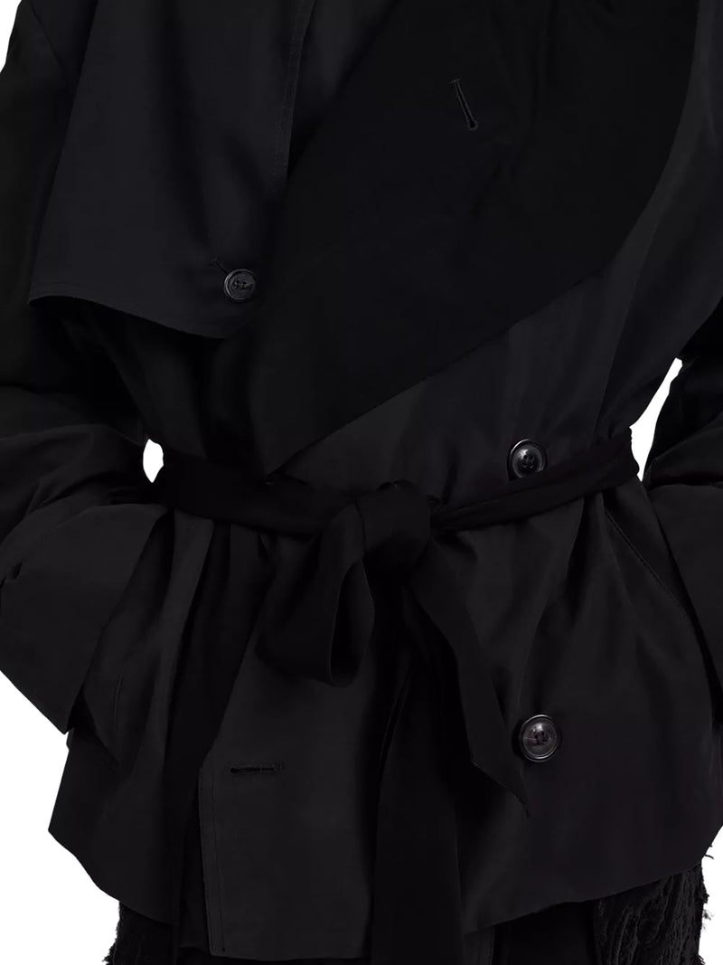 TRENCH CORTO DRAPPEGGIATO