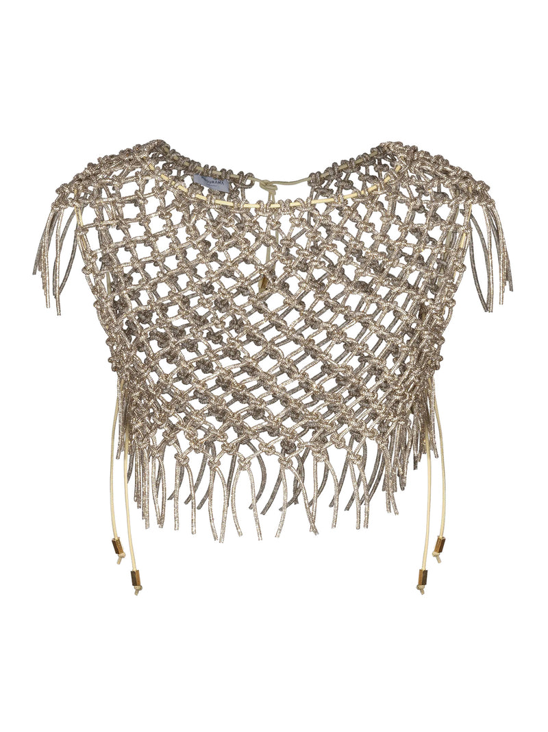 TOP CRYSTAL INTRECCIATO A MANO