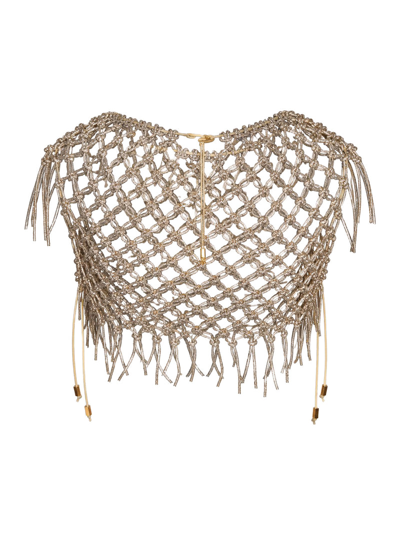 TOP CRYSTAL INTRECCIATO A MANO