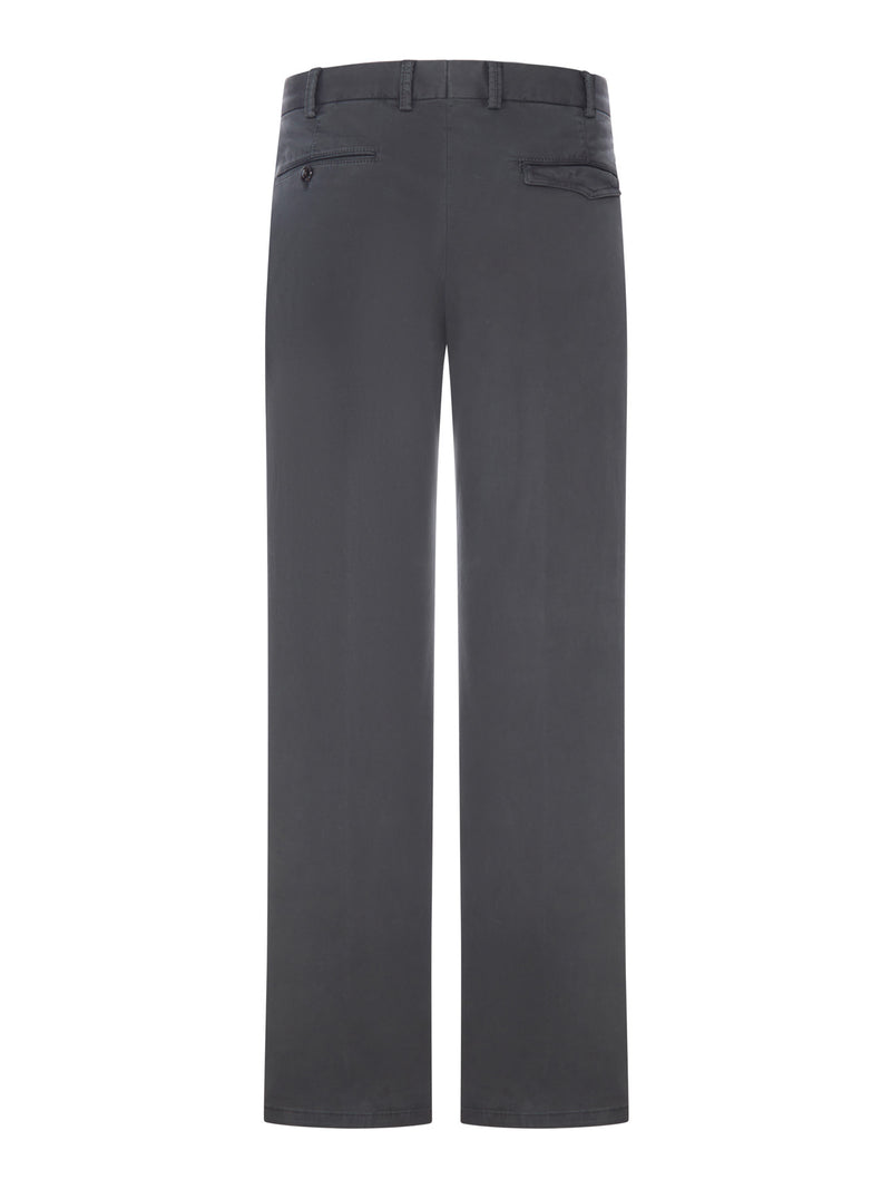 PANTALONI CHINO IN COTONE STRETCH CON GAMBIA DRITTA
