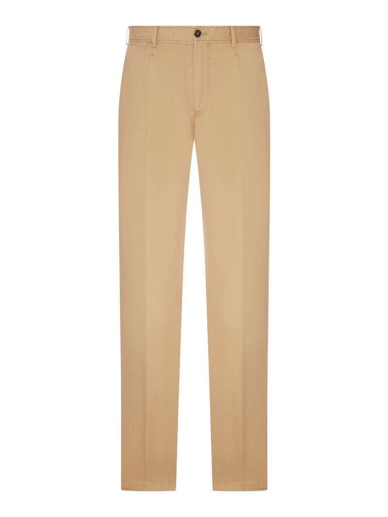 PANTALONI CHINO IN COTONE CON PIEGA STIRATA