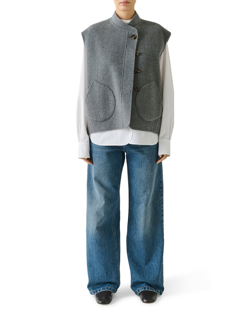 GILET ADELINE IN LANA DOUBLE FACE