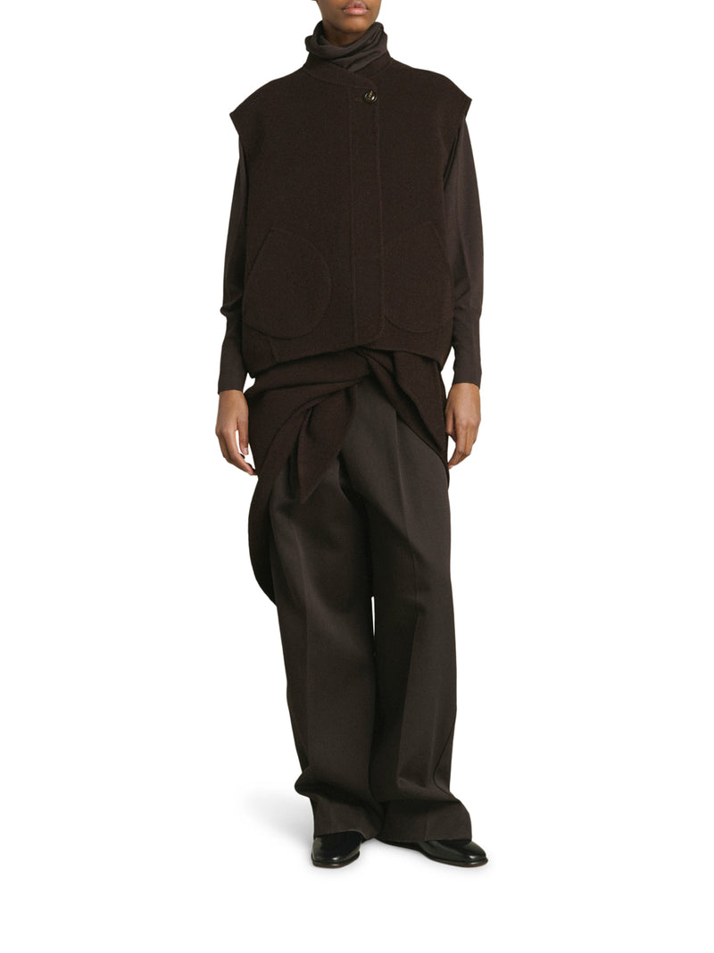 GILET ADELINE IN LANA DOUBLE FACE