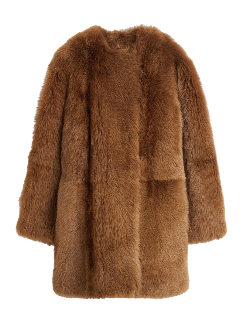 CAPPOTTO CORTO IN PELLICCIA DI AGNELLO