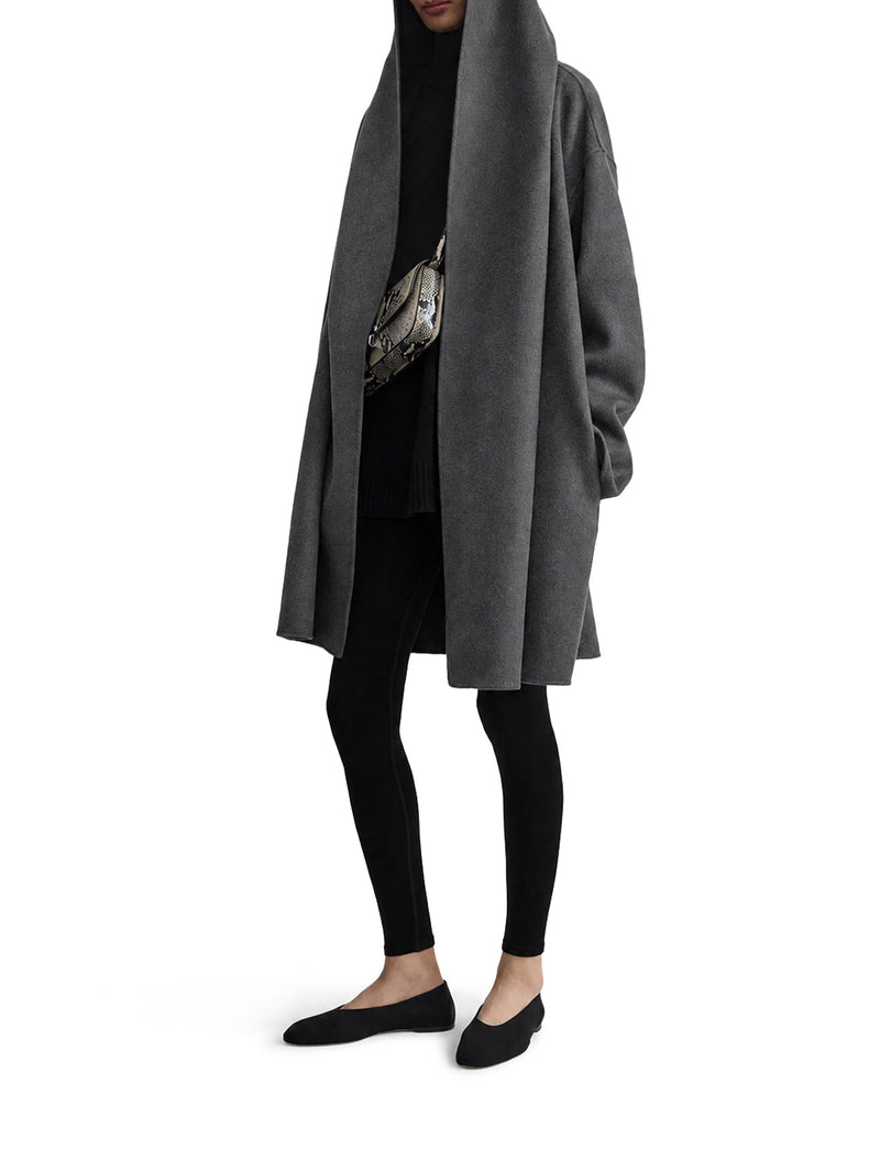 CAPPOTTO A VESTAGLIA CON CAPPUCCIO