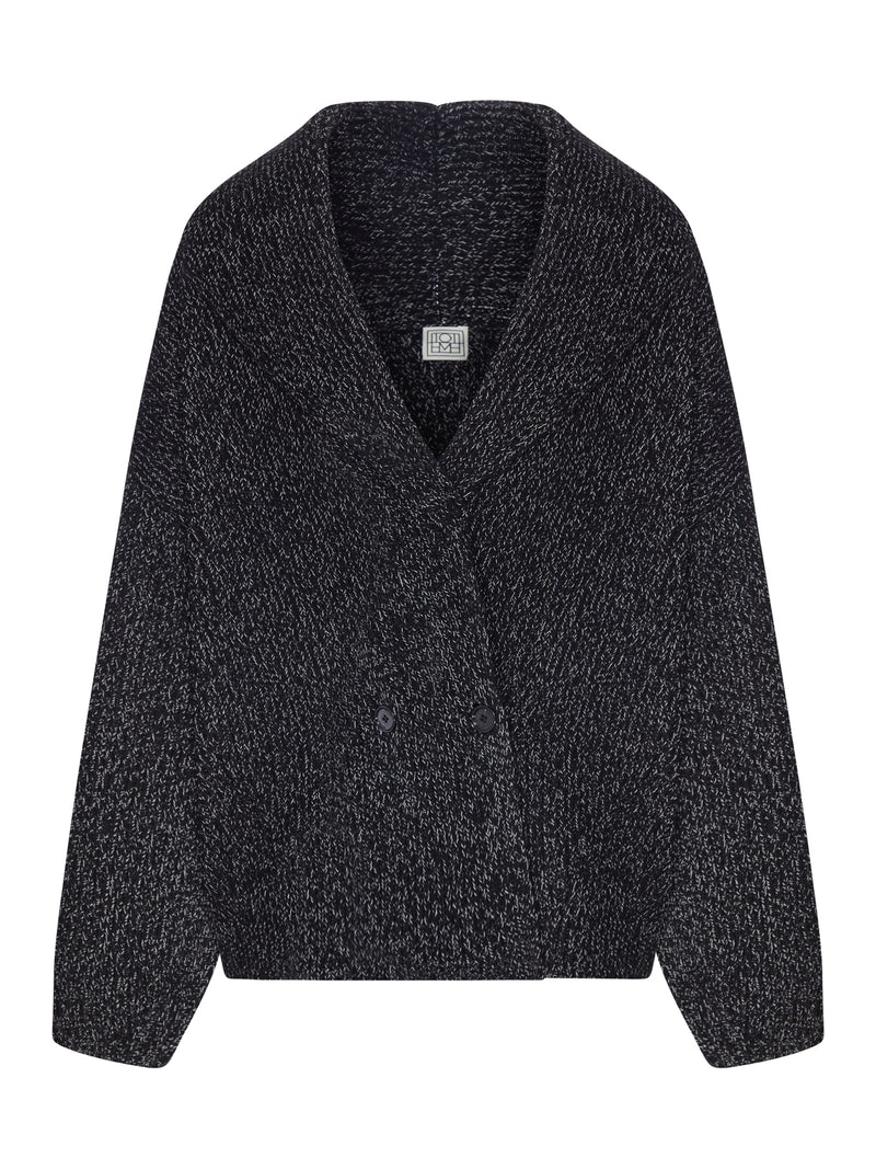 CARDIGAN OVERSIZE IN MAGLIA MÉLANGE