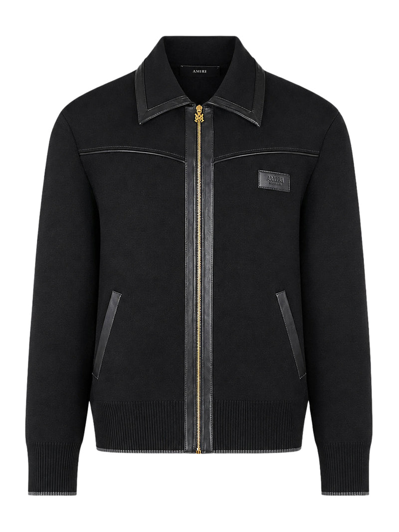 BOMBER JACKET IN LANA CON INSERTI IN PELLE