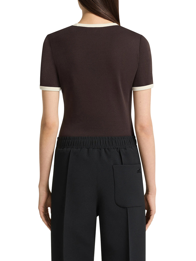 T-SHIRT CON RIFINITURE A CONTRASTO