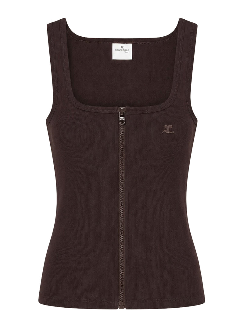 CANOTTA A COSTINE CON ZIP STILE ANNI `90