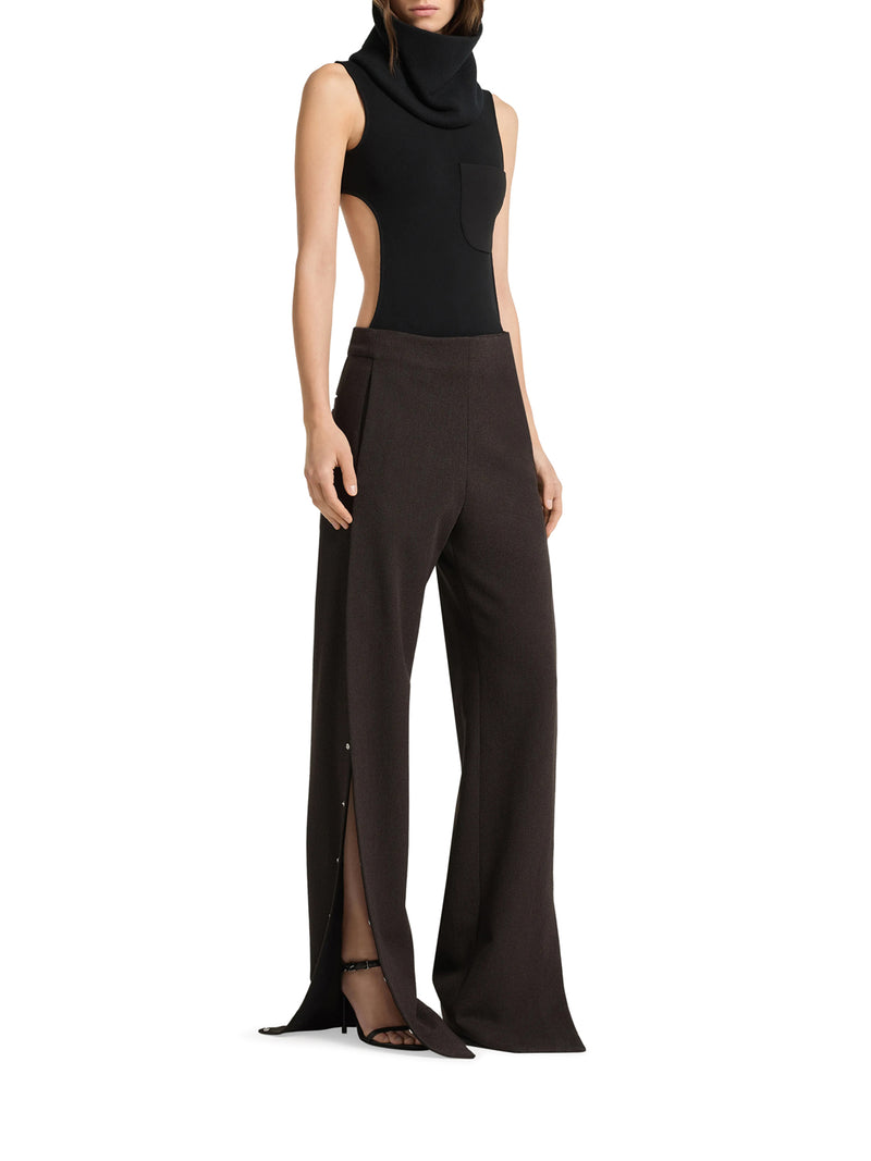 BODY IN MAGLIA A COLLO ALTO CON CUT-OUT