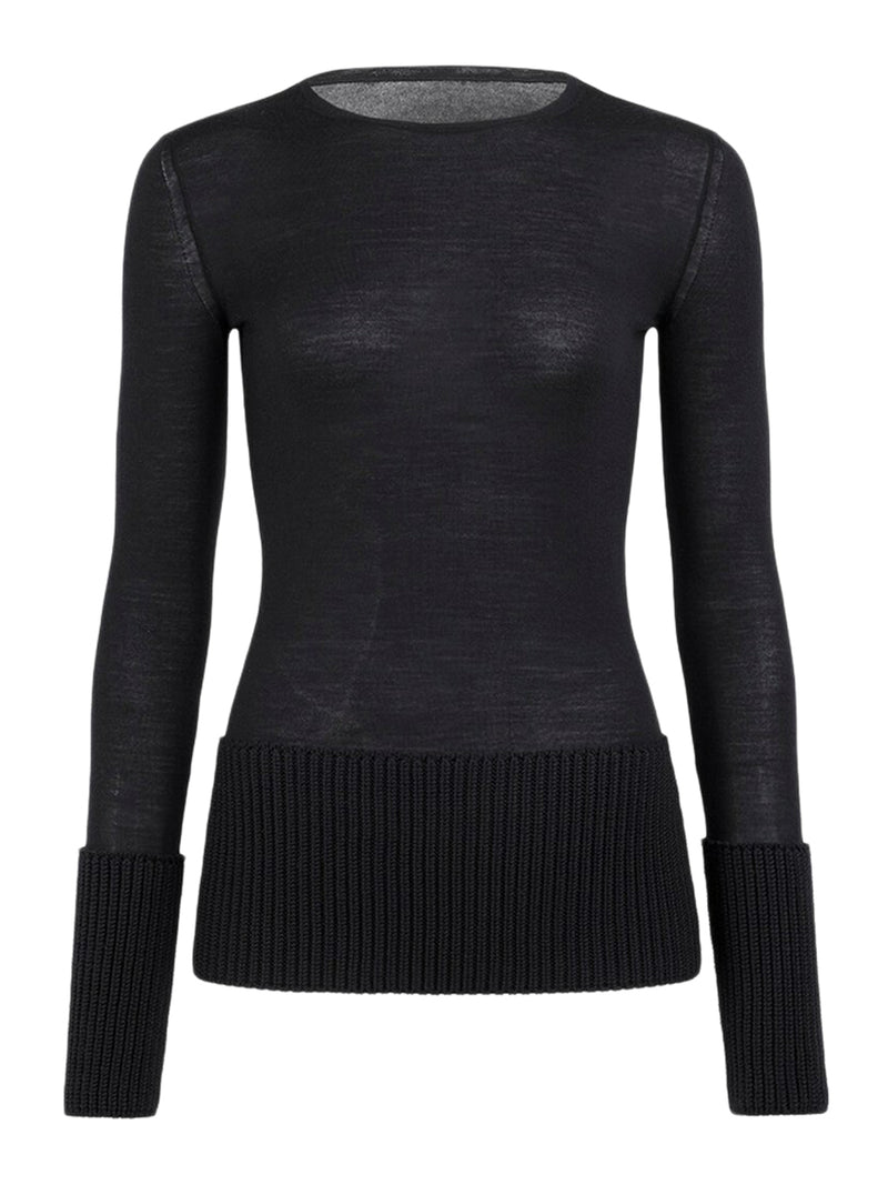 TOP GIROCOLLO IN MERINO
