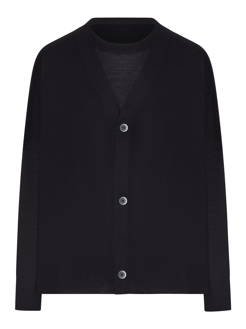 SET CARDIGAN E T-SHIRT IN LANA FINE