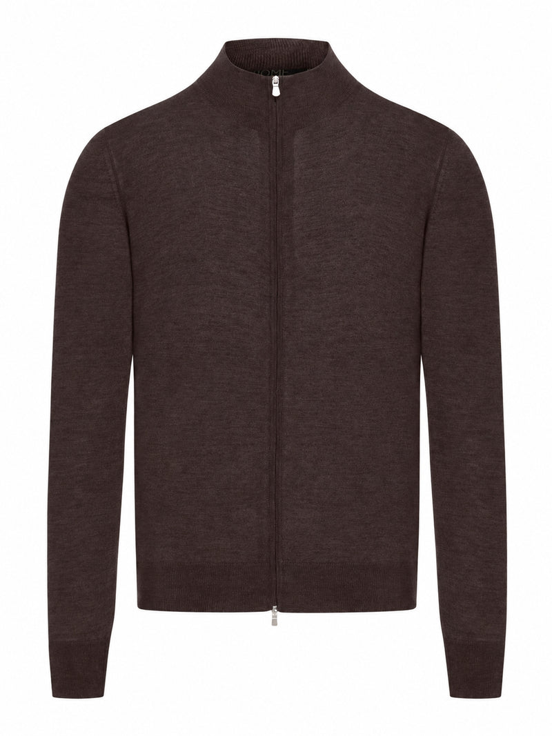 MAGLIA FULL ZIP IN VIRGIN WOOL