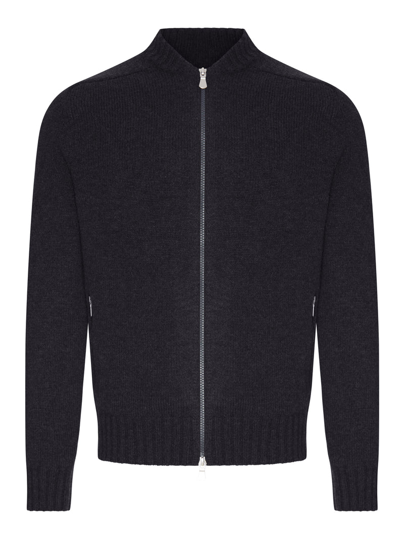 CARDIGAN FULL ZIP IN MAGLIA DI LANA