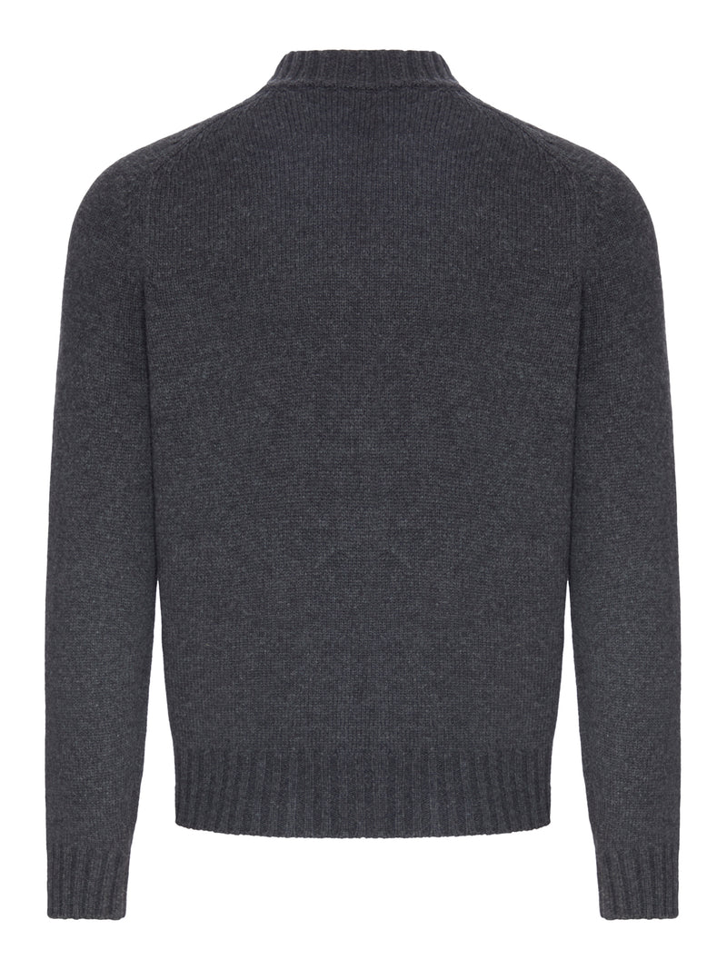 CARDIGAN FULL ZIP IN MAGLIA DI LANA