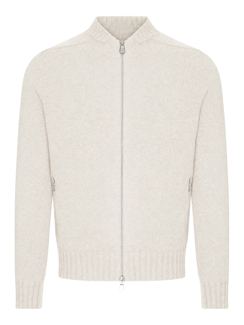 CARDIGAN FULL ZIP IN MAGLIA DI LANA