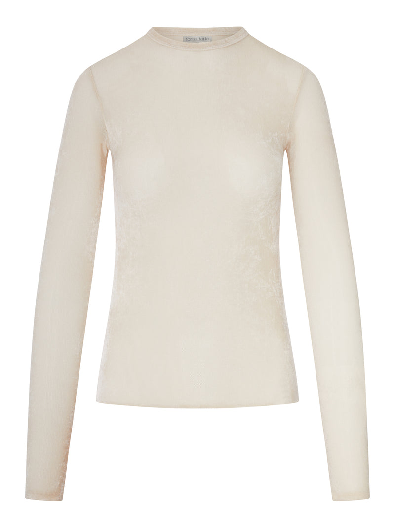 T-SHIRT EFFETTO VELLUTO MARMORIZZATO