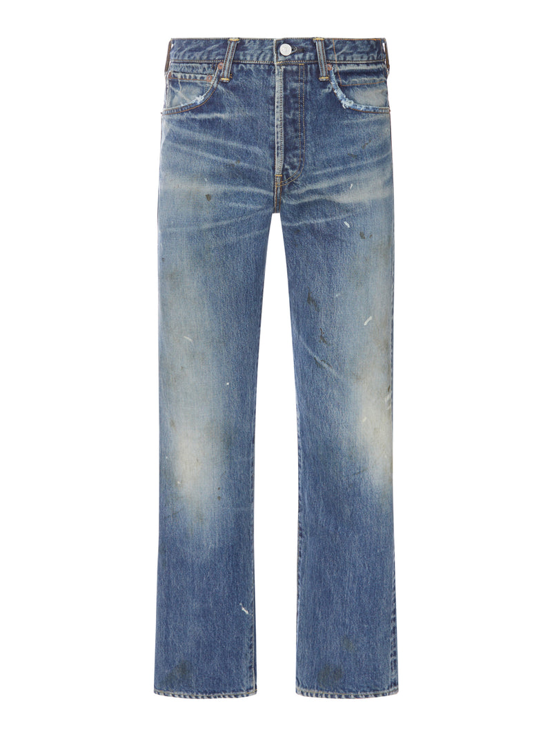 JEANS BLU VINTAGE A GAMBA DRITTA