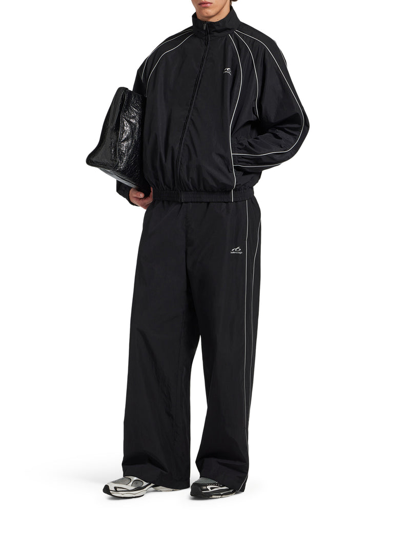 PANTALONI DA TUTA BODYS IN POPELINE DI COTONE TECNICO NERO