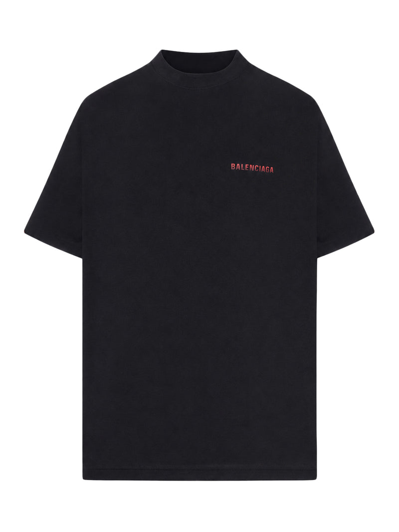T-SHIRT OVERSIZE CON STAMPA SFUMATA SUL RETRO