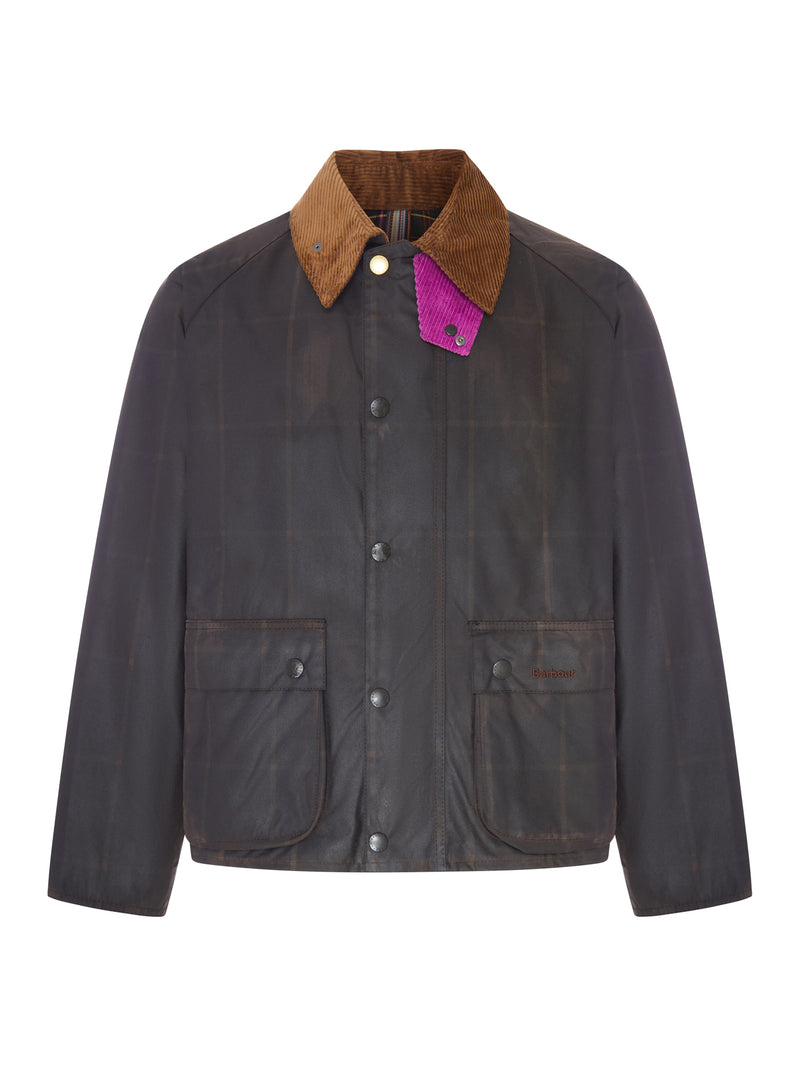 GIACCA CERATA TRANSPORT CON MOTIVO A SCACCHI GRANDI PAUL SMITH LOVES BARBOUR