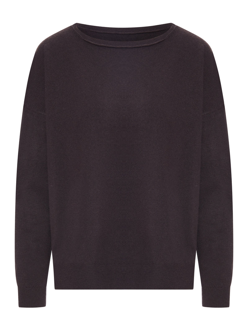 MAGLIA OVERSIZE CON SCOLLO A BARCA