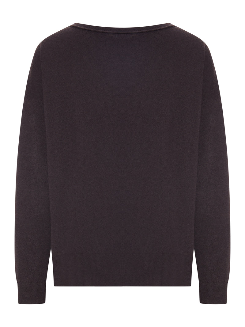 MAGLIA OVERSIZE CON SCOLLO A BARCA
