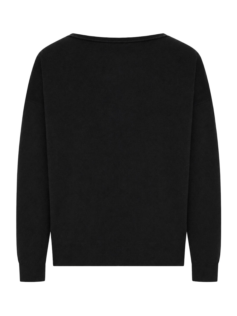 MAGLIA OVERSIZE CON SCOLLO A BARCA