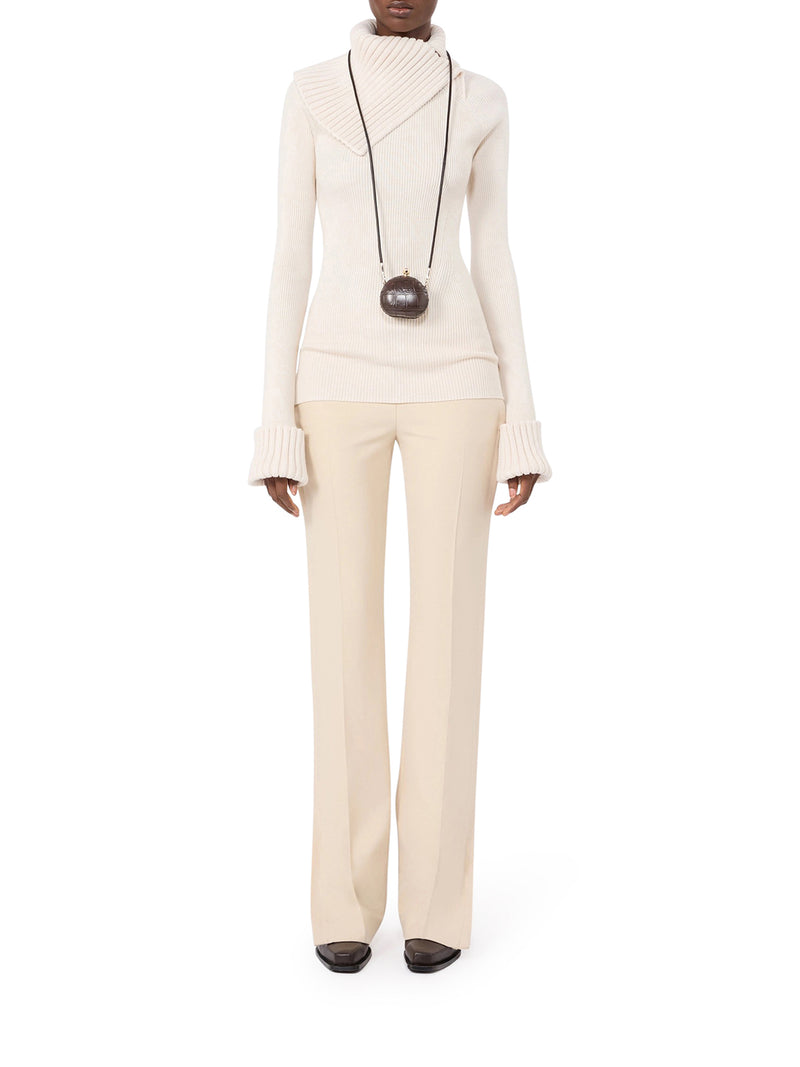 MAGLIA ADERENTE IN LANA STRETCH