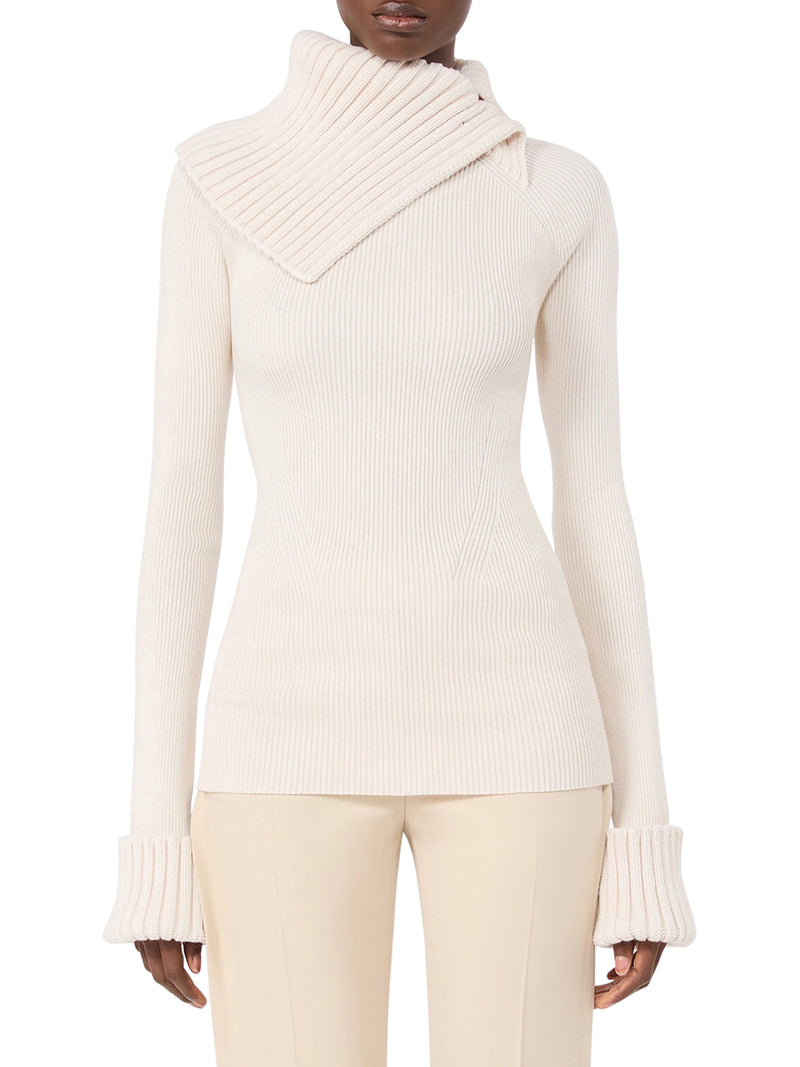 MAGLIA ADERENTE IN LANA STRETCH