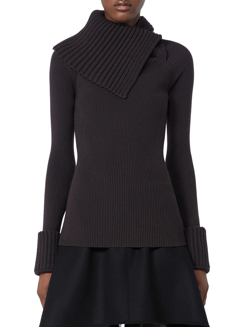 MAGLIA ADERENTE IN LANA STRETCH