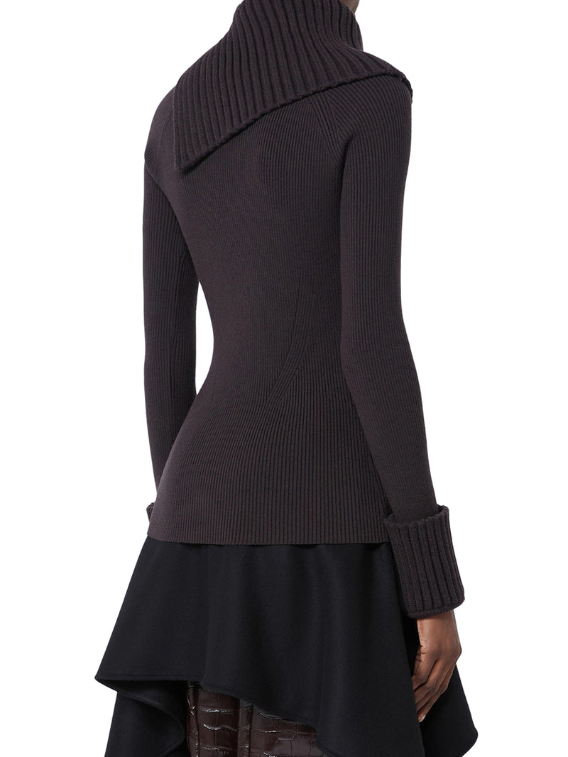 MAGLIA ADERENTE IN LANA STRETCH