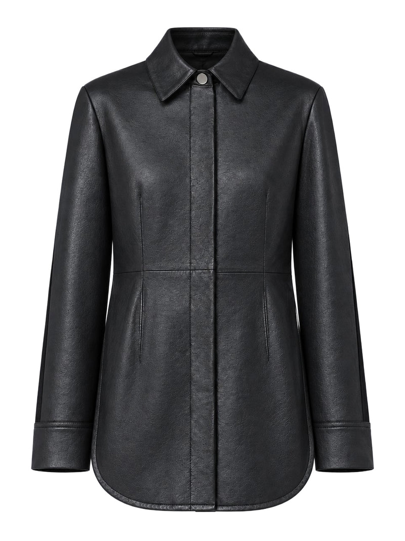 CAMICIA COCCOLE LUNGA IN PELLE