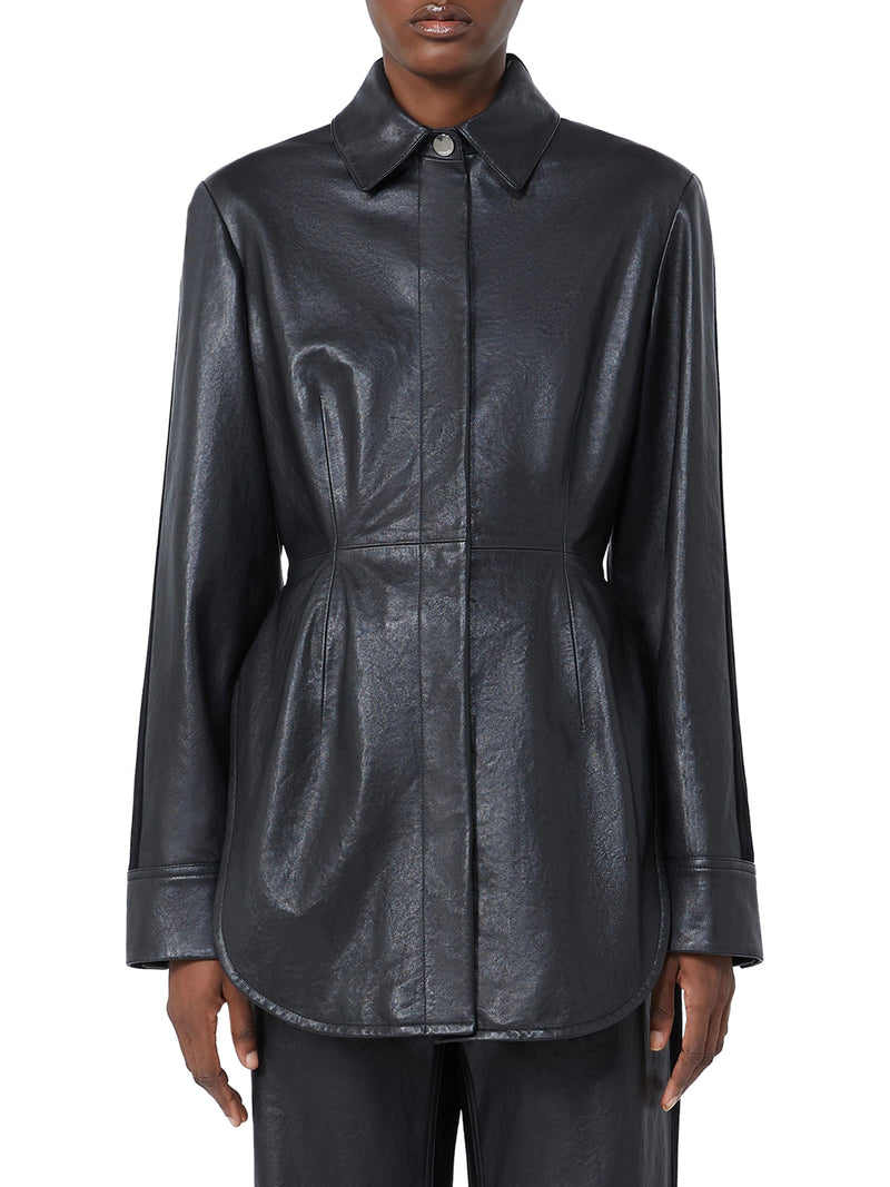 CAMICIA COCCOLE LUNGA IN PELLE