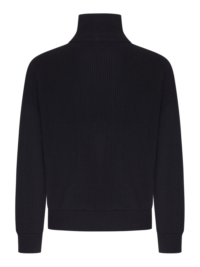 CARDIGAN FULL-ZIP IN MAGLIA A COSTE