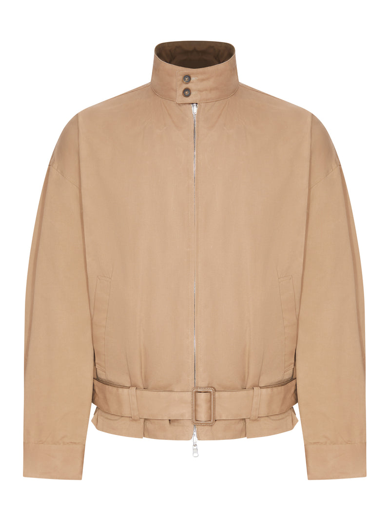 BLOUSON REVERSIBILE IN COTONE CON CINTURA