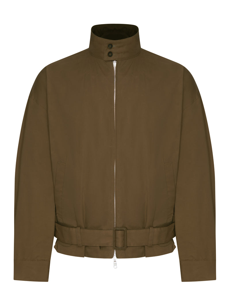 BLOUSON REVERSIBILE IN COTONE CON CINTURA