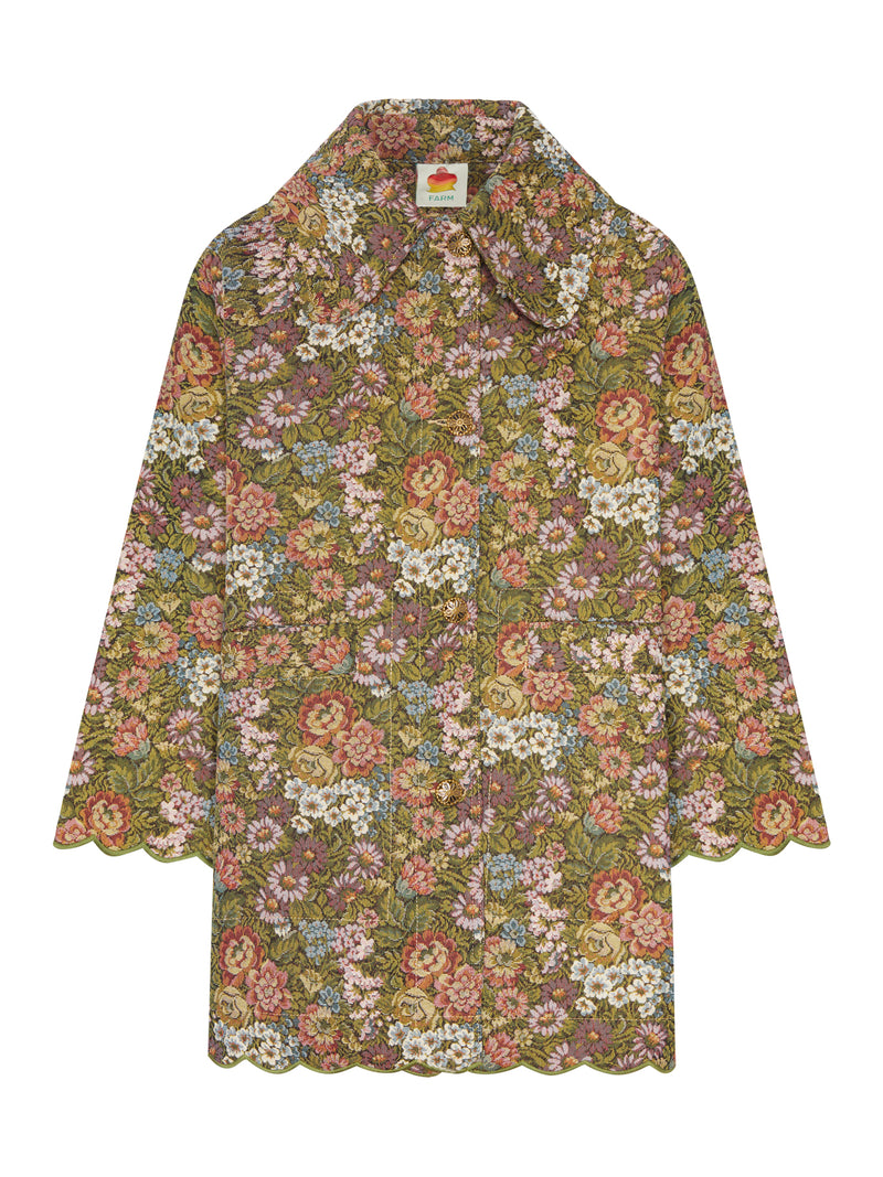 TRENCHCOAT FLOREALE IN JACQUARD