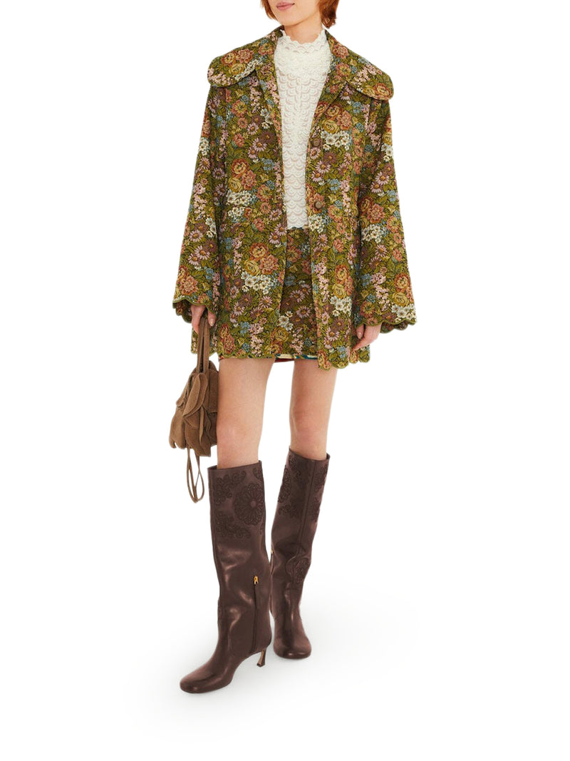 TRENCHCOAT FLOREALE IN JACQUARD