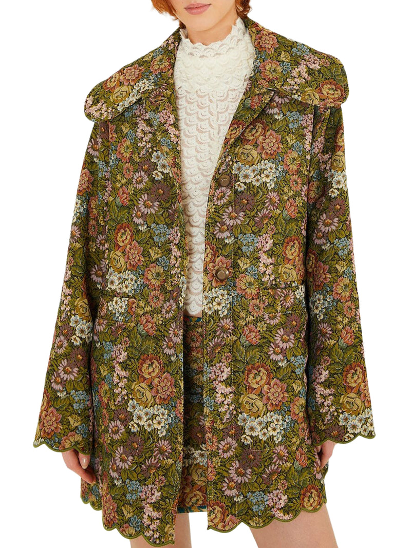 TRENCHCOAT FLOREALE IN JACQUARD