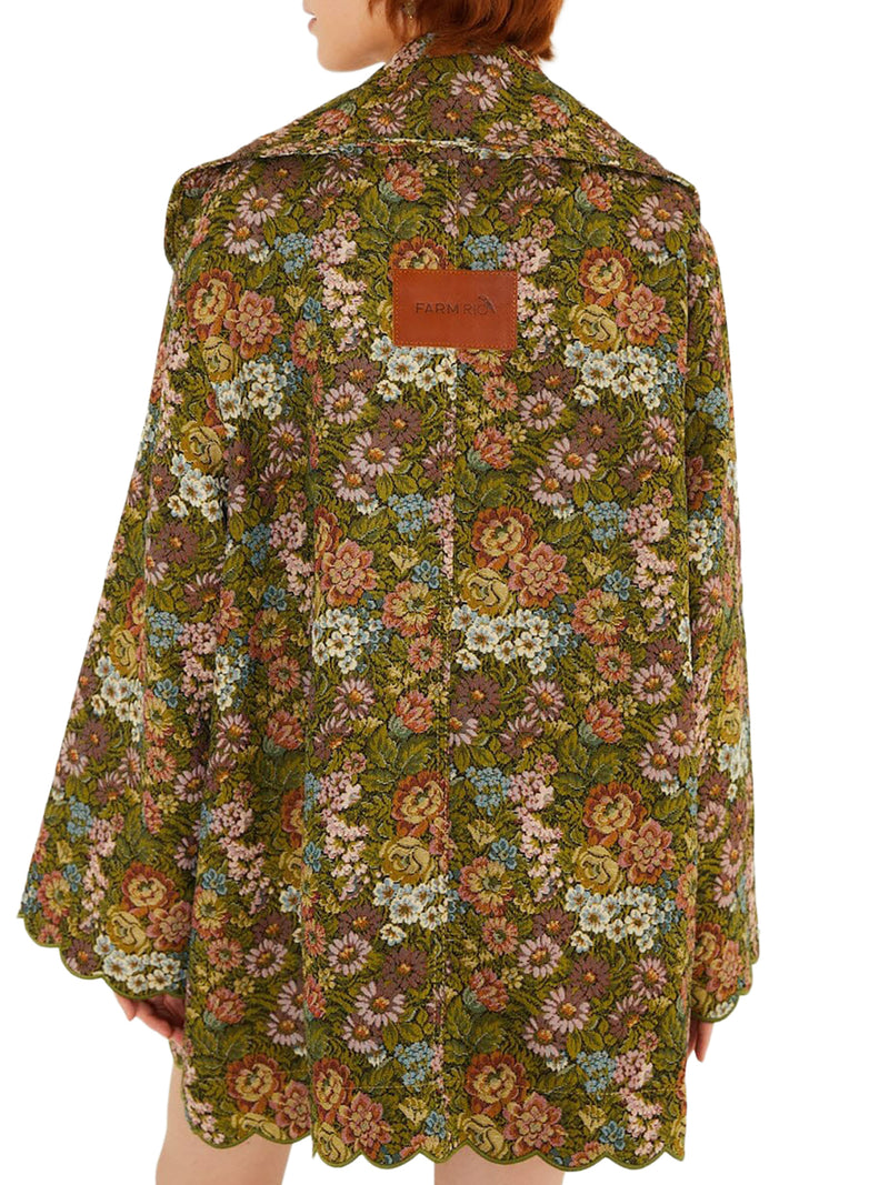 TRENCHCOAT FLOREALE IN JACQUARD