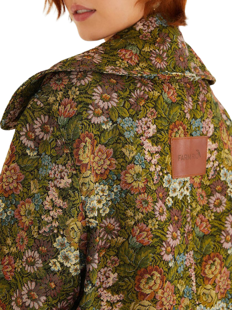 TRENCHCOAT FLOREALE IN JACQUARD