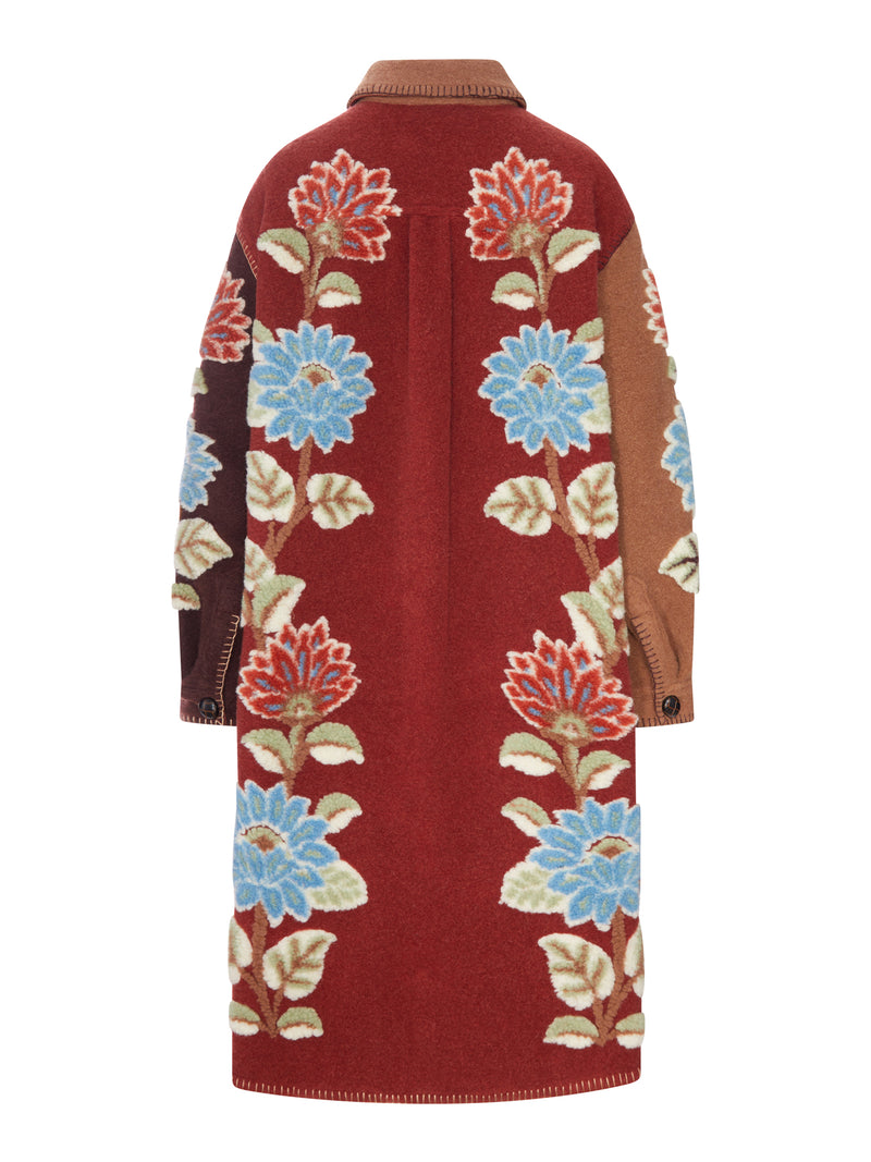 CAPPOTTO LUNGO CON MOTIVO FLOREALE