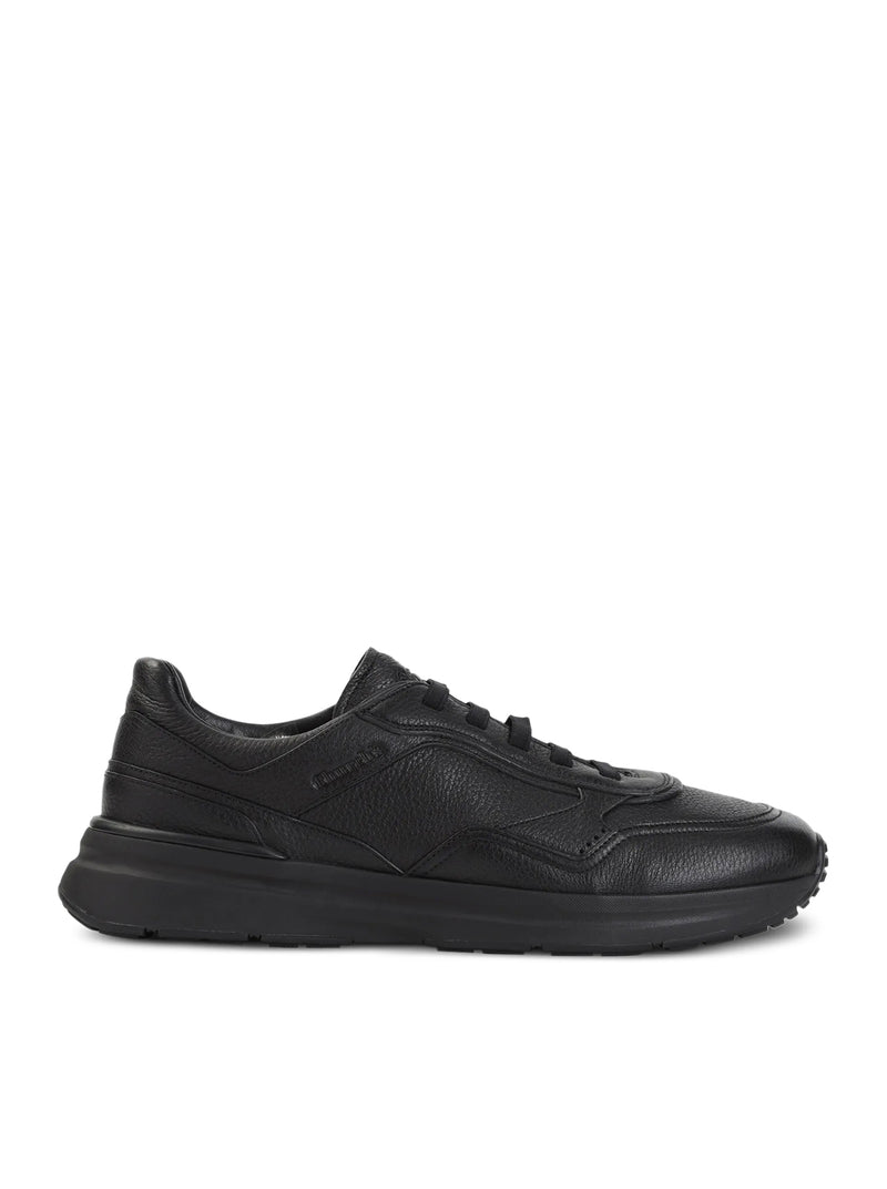 SNEAKER LOW-TOP IN PELLE NERA