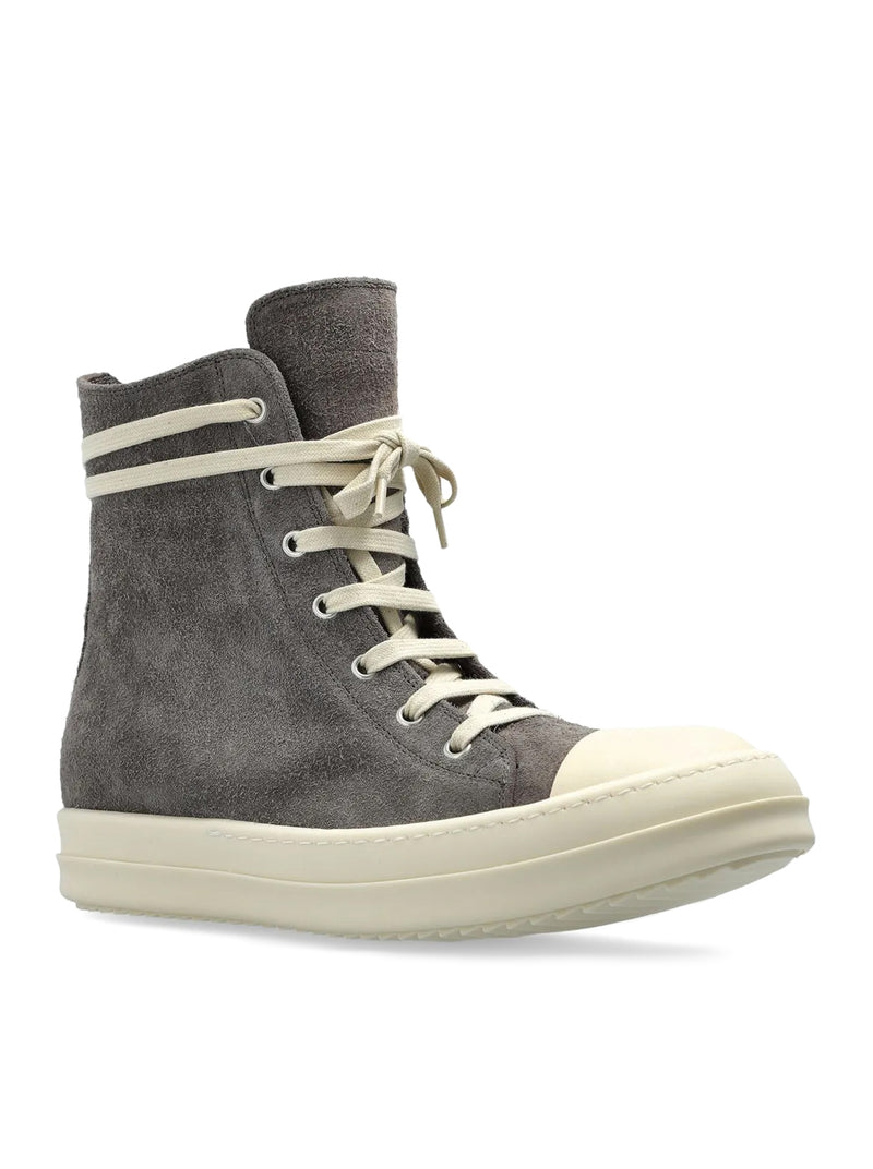 SNEAKER HIGH-TOP IN PELLE SCAMOSCIATA