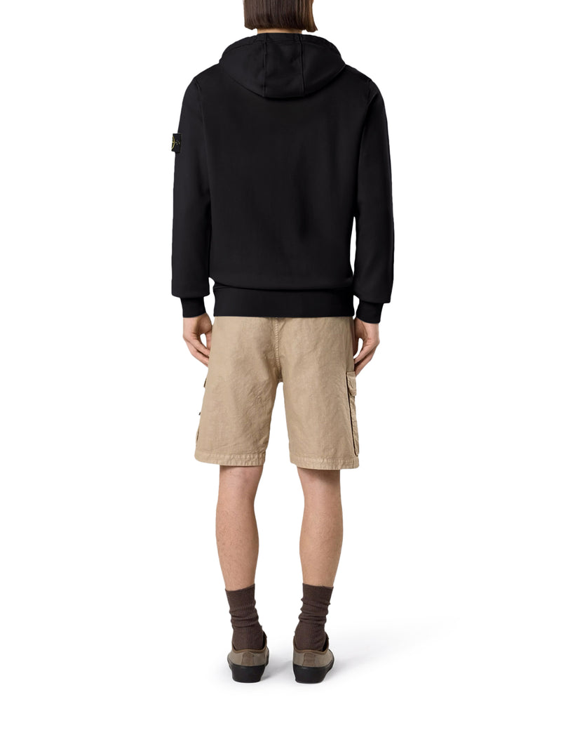 FELPA CON ZIP E CAPPUCCIO IN COTONE BIOLOGICO